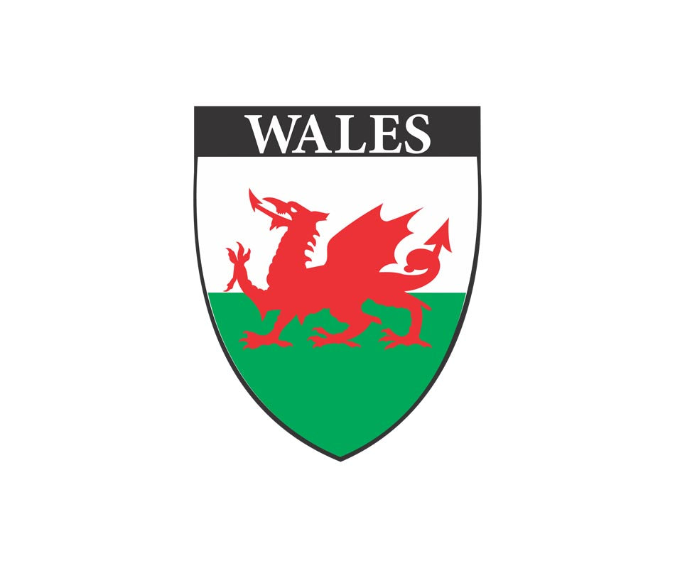 Wales Flag Badge Stickers - Personalised With Your Name