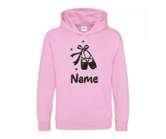 Personalised Dancing Gymnastics Ballet Shoe Hoodie Custom Printed Name Hoodies