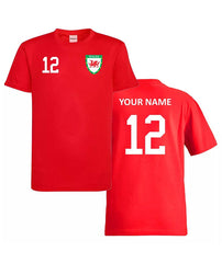 Personalised Wales Custom Football Shirts for Boys and Girls Best Birthday Gift