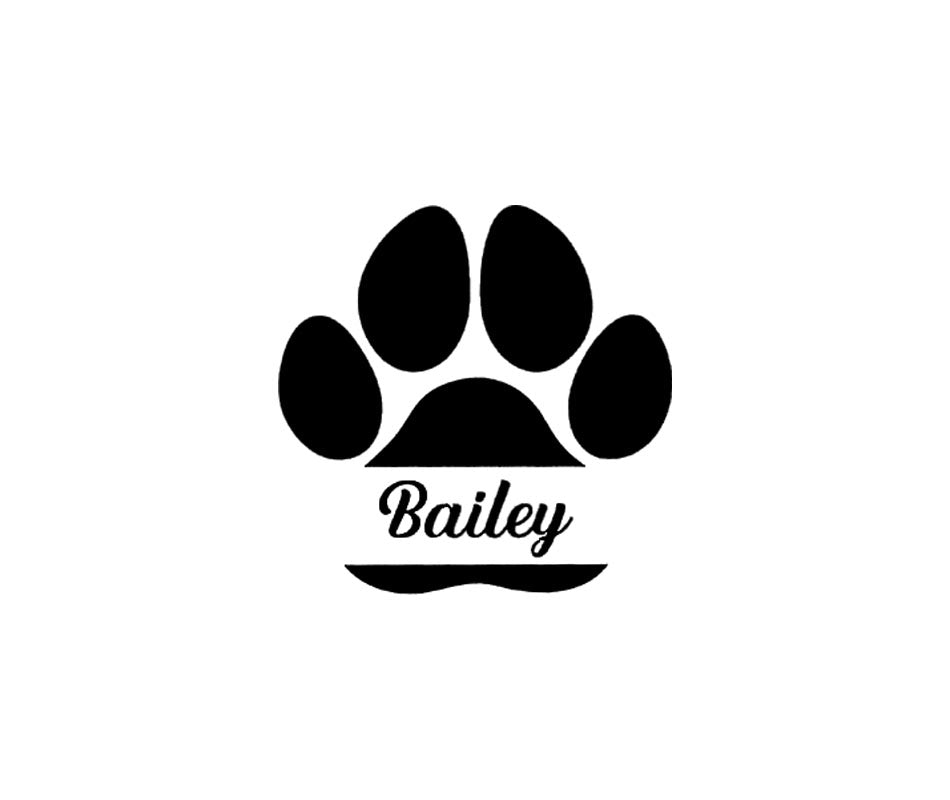 Pet Paw Stickers - Personalised With Your Name