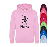 Personalised Gymnastic Girl Hoodie Ballet Dancer Custom Printed Name Hoodies