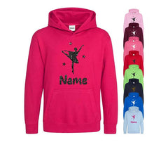 Personalised Dancing Gymnastic Girl Hoodie Custom Printed Name Hoodies Jumper