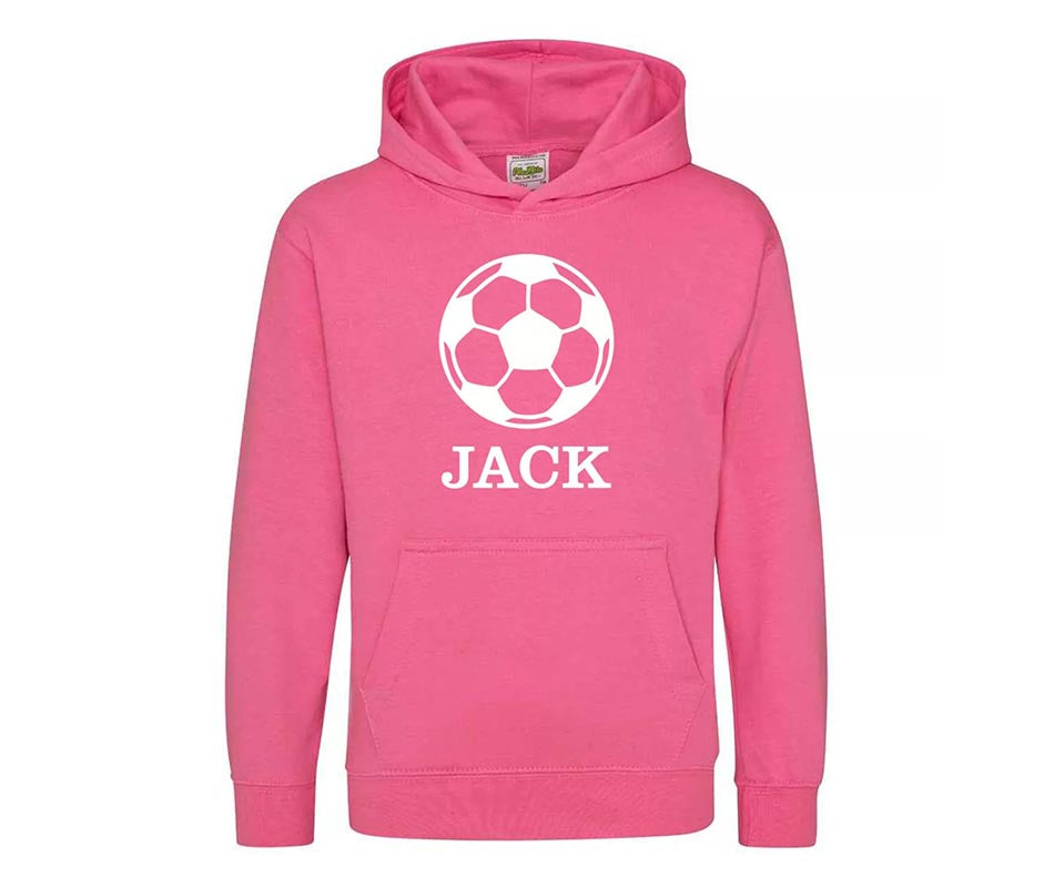 Personalised Football Kids Hoodie Custom Printed Name Unisex Hoodies Jumper