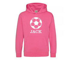 Personalised Football Kids Hoodie Custom Printed Name Unisex Hoodies Jumper