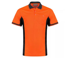 Mens Hi Viz Polo Shirt Short Sleeve High Visibility Safety Workwear Top