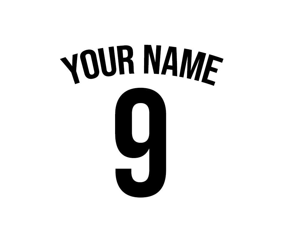 Name and Number Sticker - Personalised With Your Name and Number