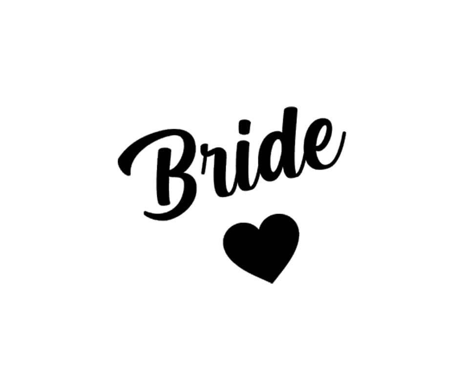 Bride - Heart Stickers