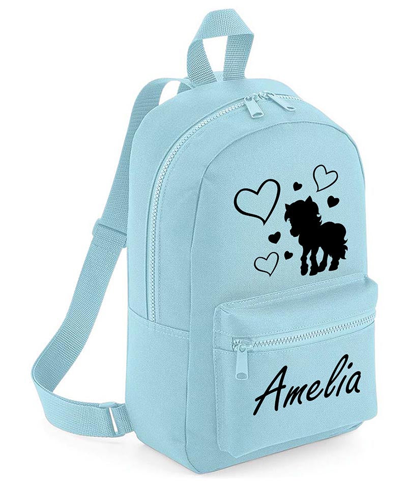 Personalised Girls Backpack Unicorn Bag Mini School PE Club Nursery Any Name Rucksack