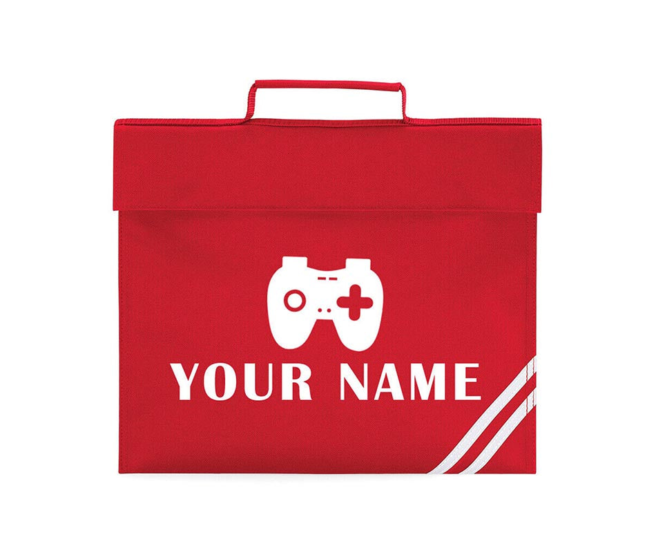 Personalised Gamer School Book Bag Children PE Boys Girls Kids Gaming Gift