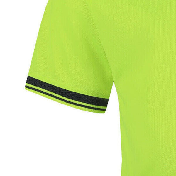 Mens Hi Viz Polo Shirt Short Sleeve High Visibility Safety Work Vis Top