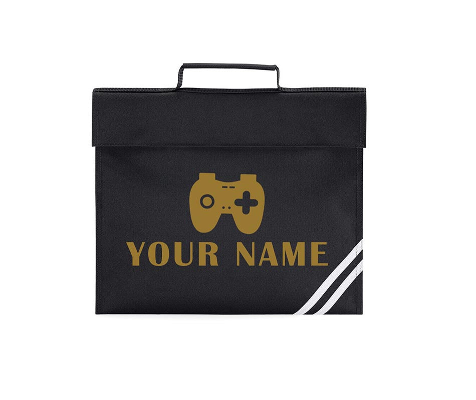 Personalised Gamer School Book Bag Children PE Boys Girls Kids Gaming Gift