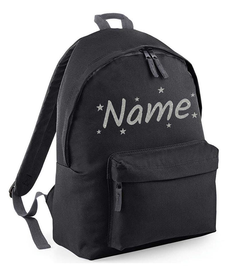 Personalised School Backpack Bag Stars Any Name Text Kids PE Kit Girls Boys Gift