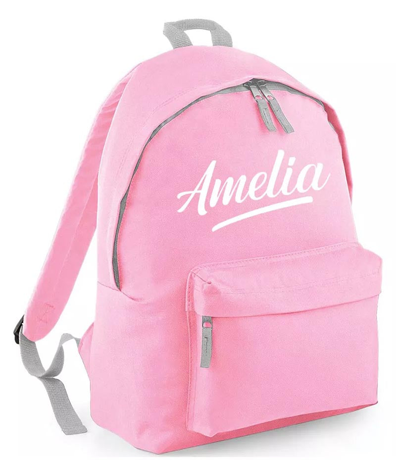 Personalised School Backpack Bags Kids Any Name Text Girls Boys Rucksack PE Kit