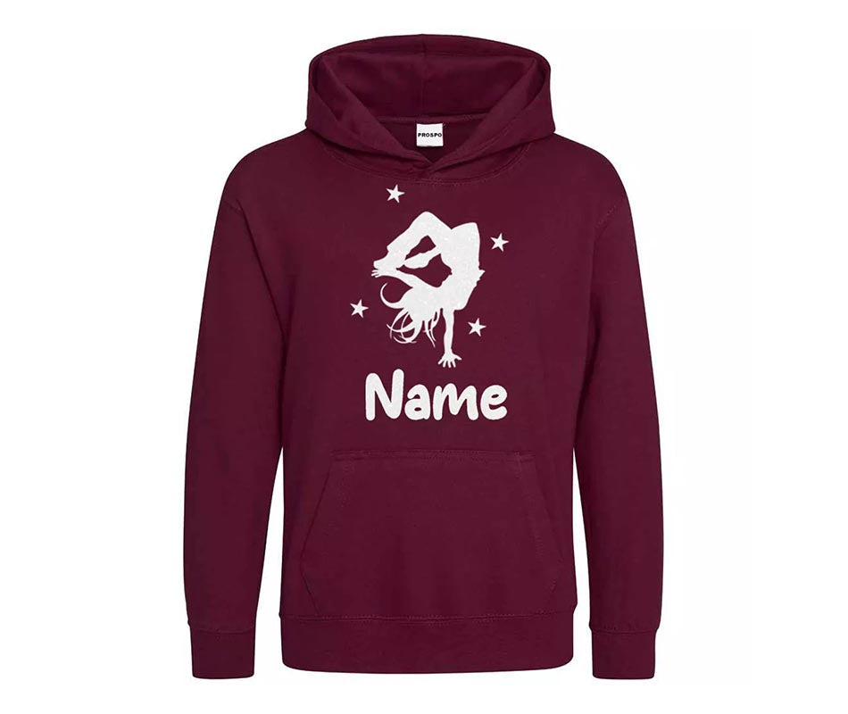 Personalised Dancing Gymnastic Street Dancer Kids Custom Printed Name Hoodie