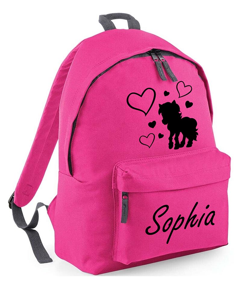 Personalised Unicorn School Backpack Bag Any Name Text Kids PE Kit Girls Boys Gift