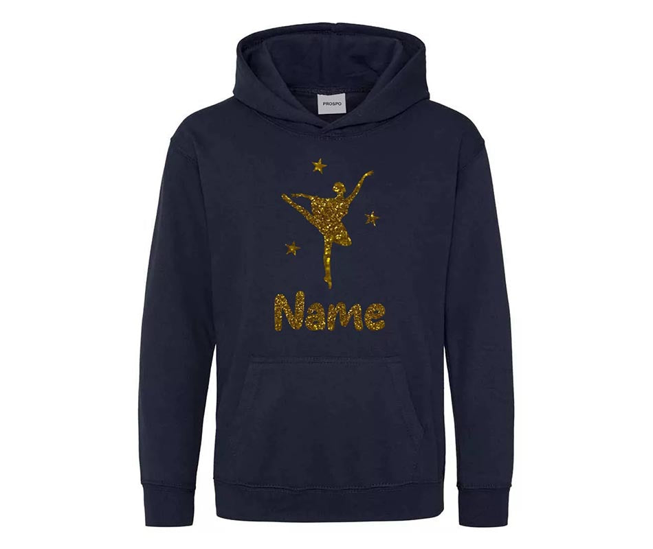 Personalised Dancing Gymnastic Girl Hoodie Custom Printed Name Hoodies Jumper