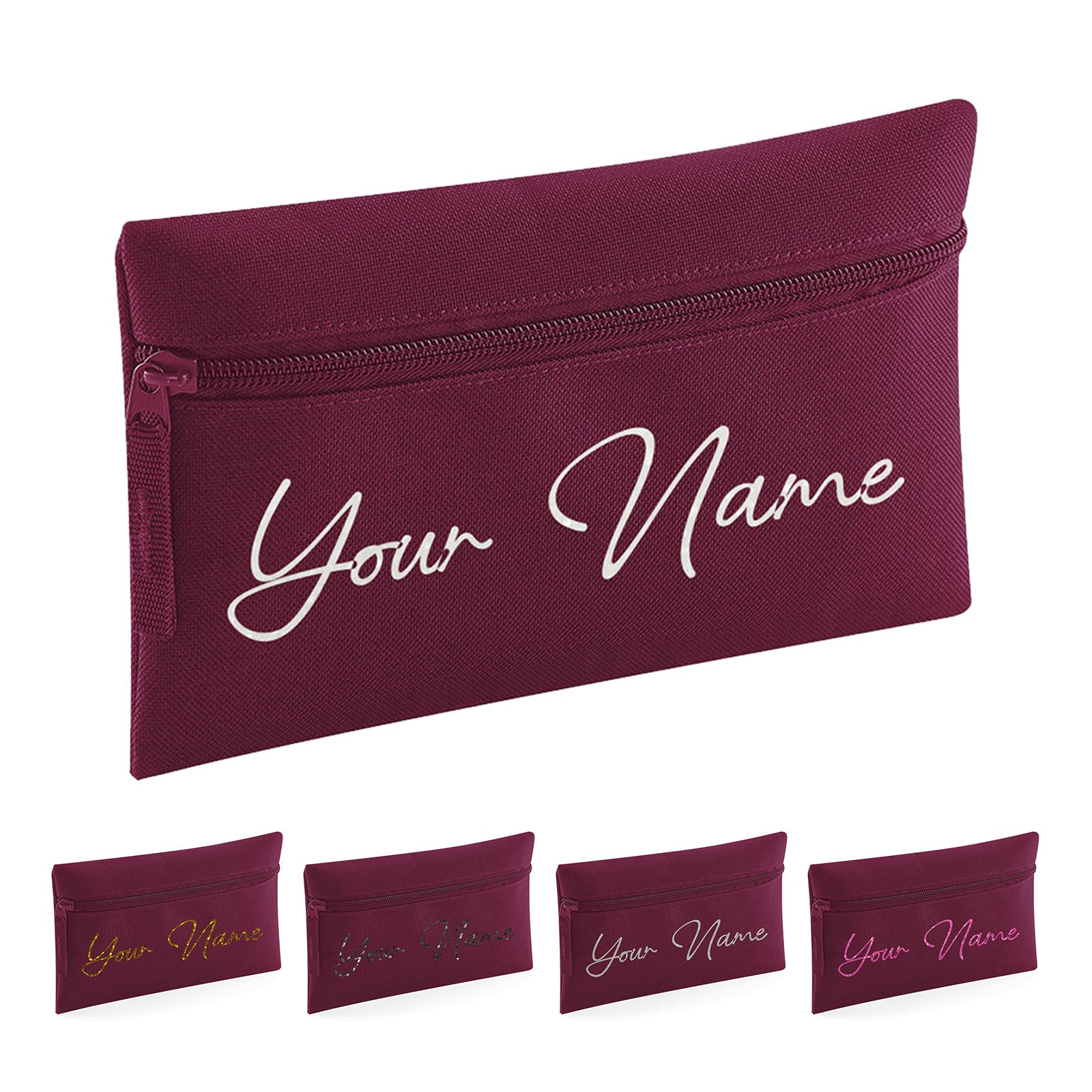 Personalised Pencil Case With Glitter Name School Equipment Pens Bag Case