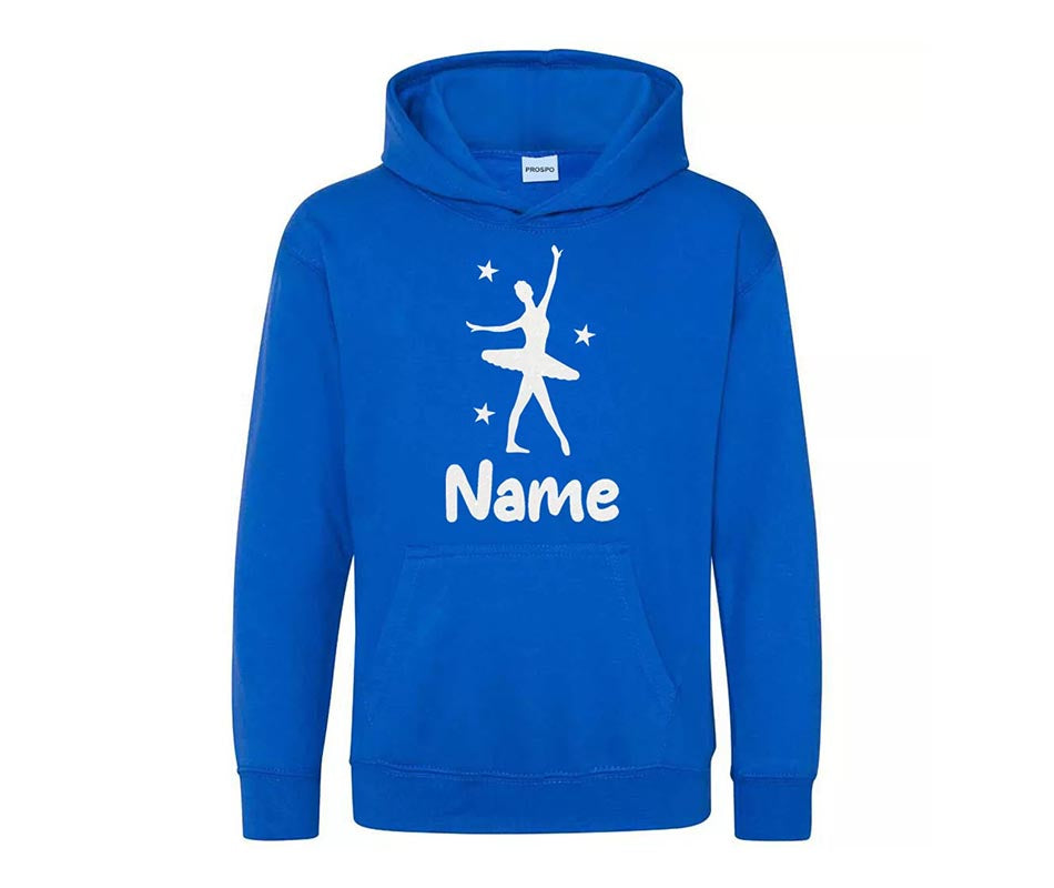 Personalised Gymnastic Girl Hoodie Ballet Dancer Custom Printed Name Hoodies