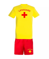 Lifeguard Mens Fancy Dress Costume T-shirts and Shorts