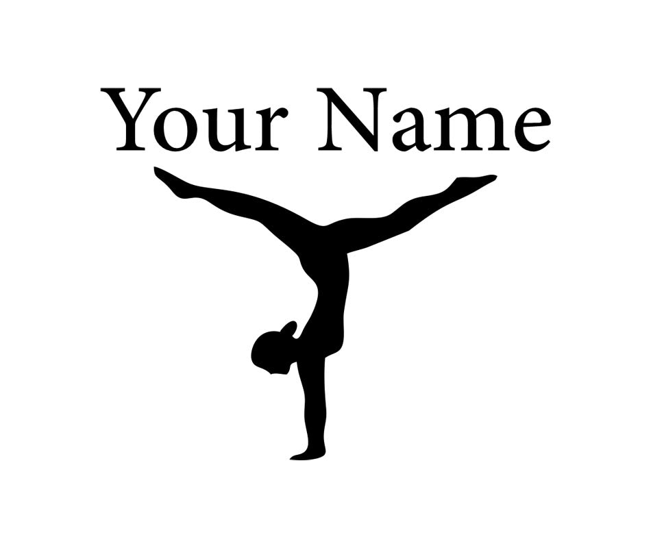 Gymnastics Sticker - Personalised With Your Name