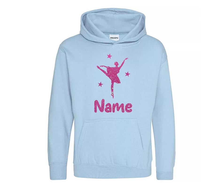 Personalised Dancing Gymnastic Girl Hoodie Custom Printed Name Hoodies Jumper