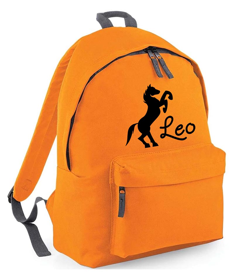 Personalised Equestrian School Backpack Bag Any Name Text Kids PE Kit Girls Boys Gift