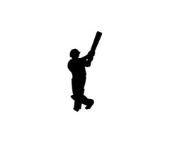 Cricket Player Sticker - Personalised With Your Name