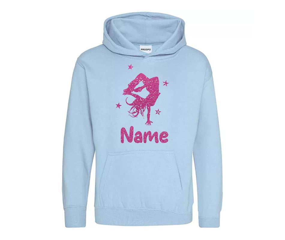 Personalised Dancing Gymnastic Street Dancer Kids Custom Printed Name Hoodie