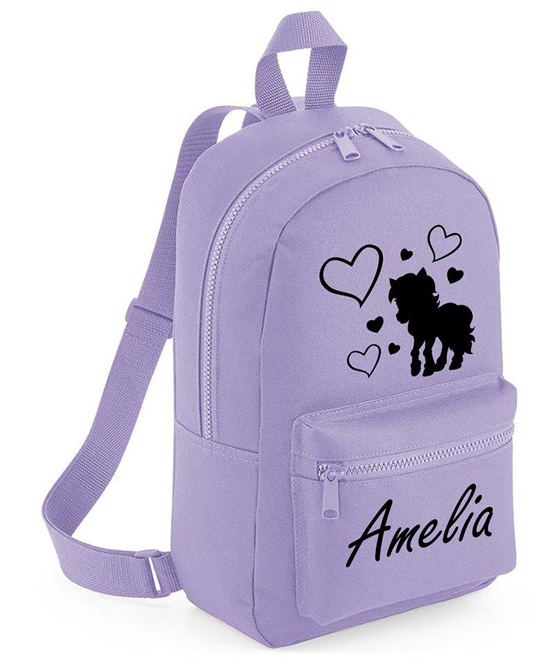 Personalised Girls Backpack Unicorn Bag Mini School PE Club Nursery Any Name Rucksack