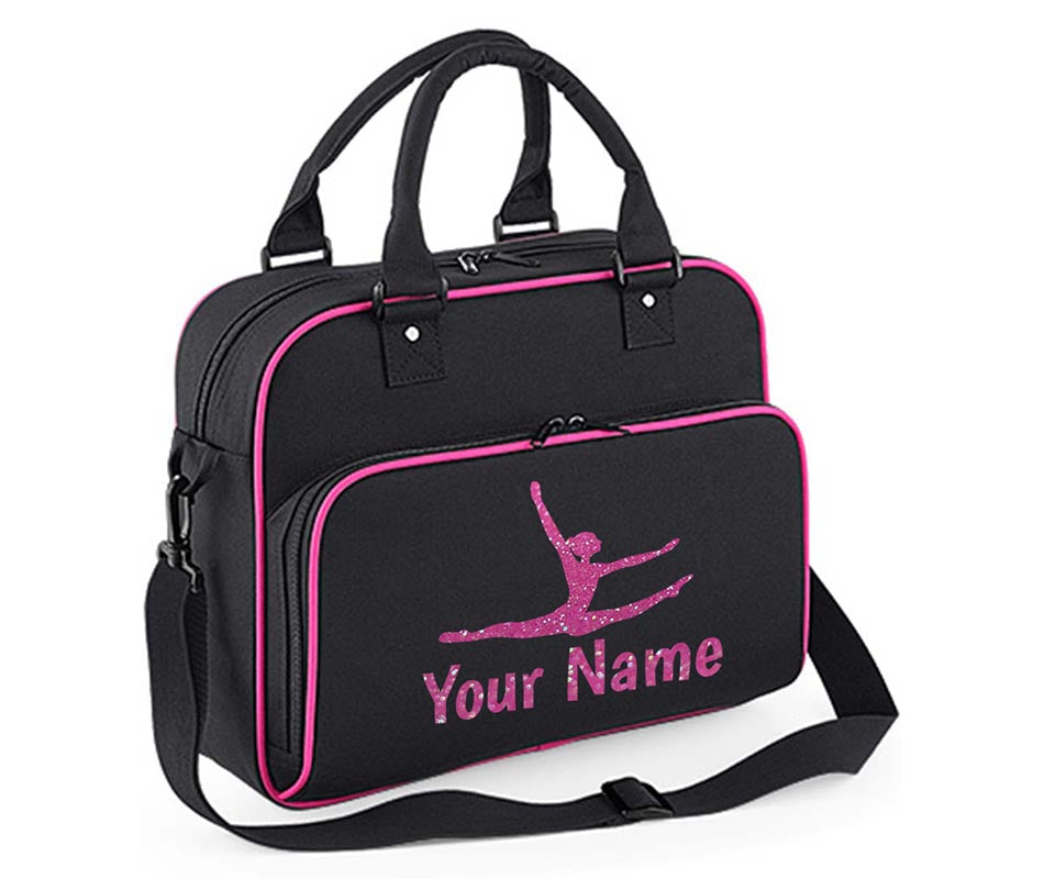 Personalised Dance Bag Girls Gymnastics Glitter Ballet Children School Case