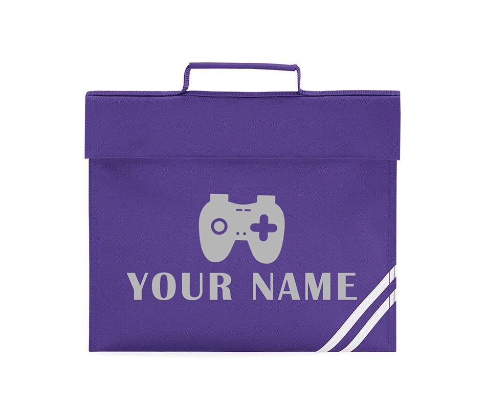 Personalised Gamer School Book Bag Children PE Boys Girls Kids Gaming Gift