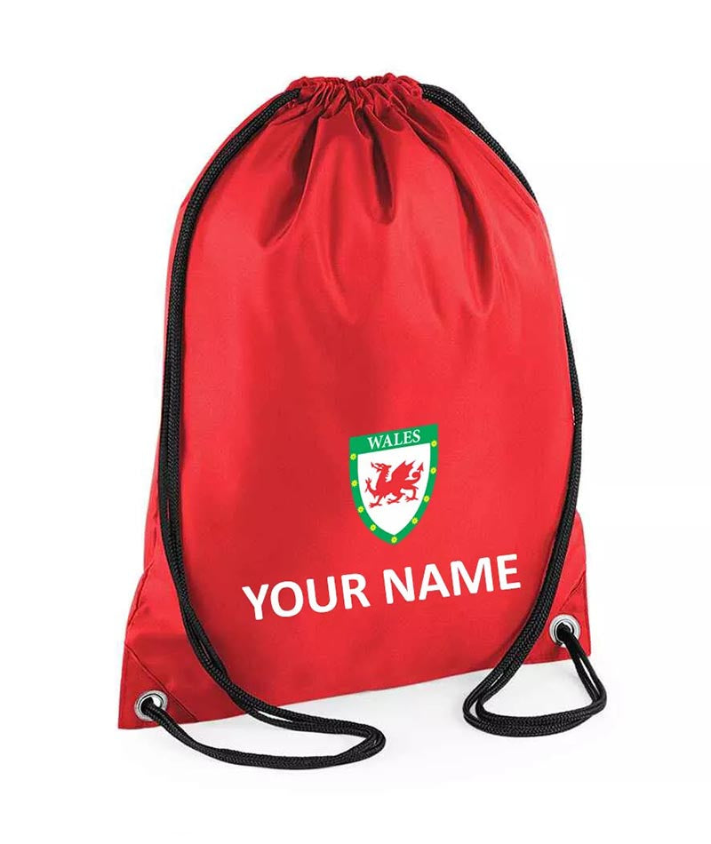 Personalised Kids Wales Flag Style Football Kit SHIRT SHORTS BAG and SOCKS