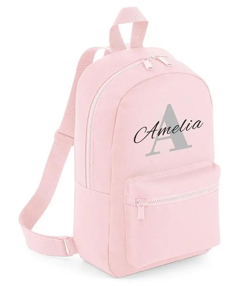 Personalised Girls Backpack Bag Mini School PE Club Nursery Any Name Rucksack