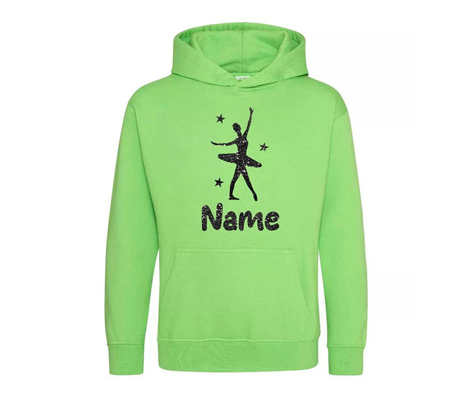 Personalised Gymnastic Girl Hoodie Ballet Dancer Custom Printed Name Hoodies