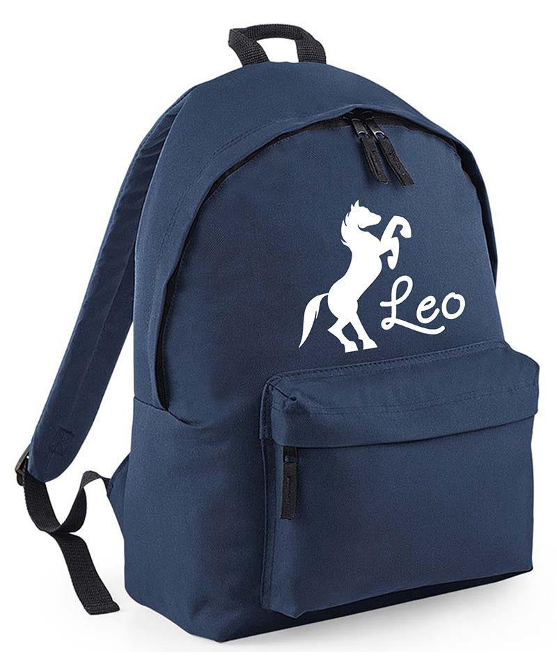 Personalised Equestrian School Backpack Bag Any Name Text Kids PE Kit Girls Boys Gift