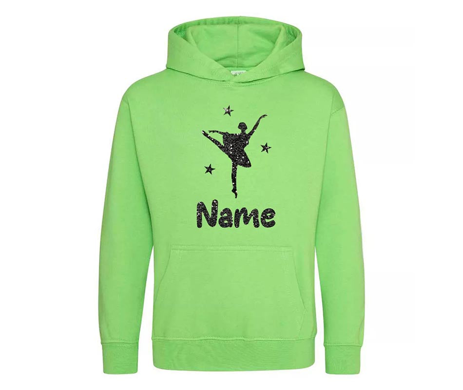 Personalised Dancing Gymnastic Girl Hoodie Custom Printed Name Hoodies Jumper