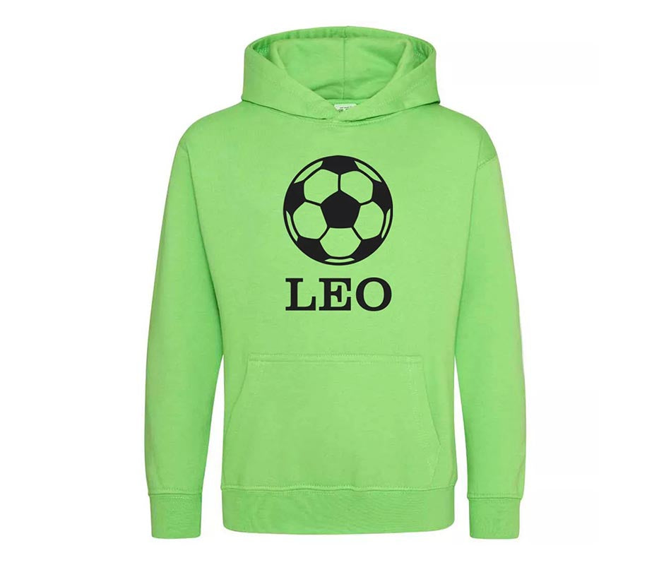 Personalised Football Kids Hoodie Custom Printed Name Unisex Hoodies Jumper