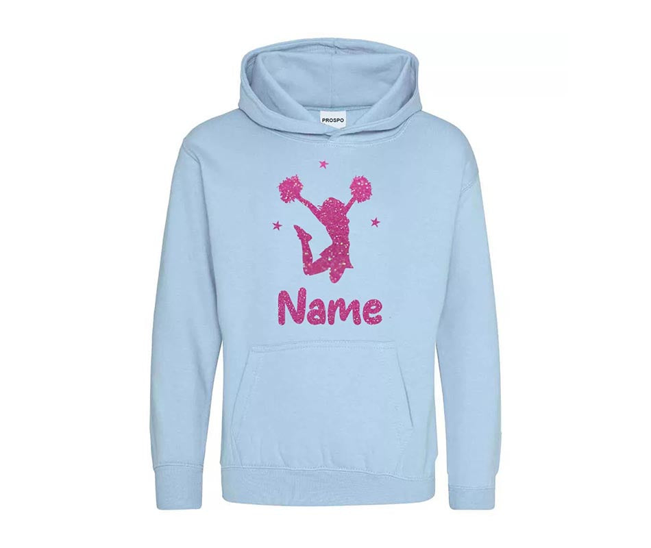 Personalised Dancing Gymnastic Cheerleader Kids Custom Printed Name Hoodie