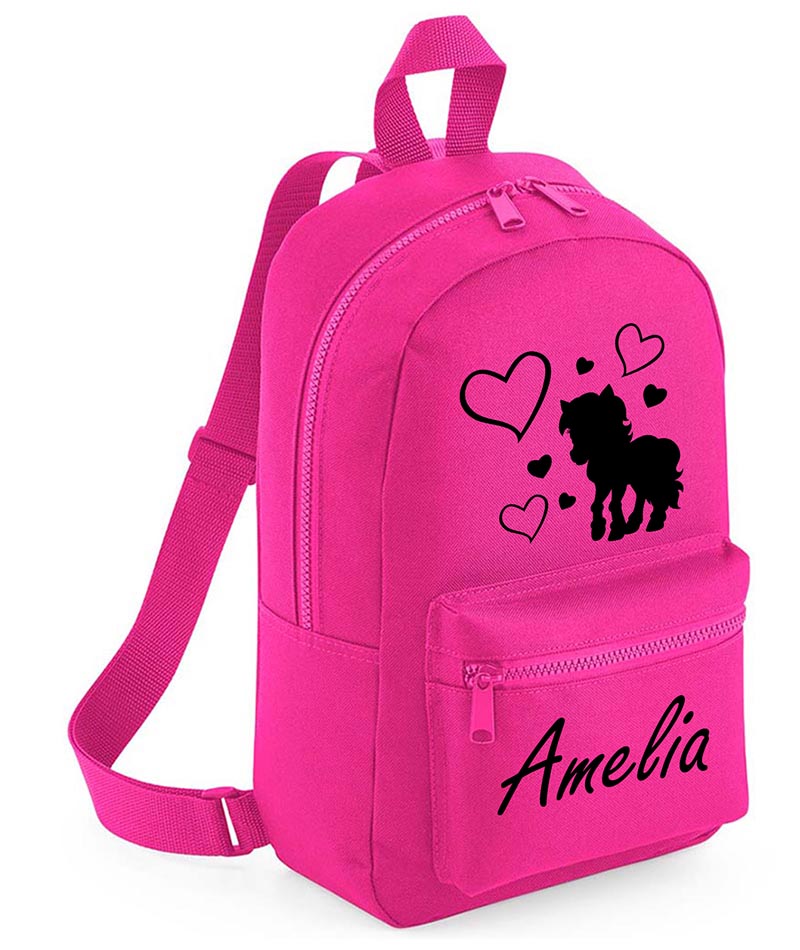 Personalised Girls Backpack Unicorn Bag Mini School PE Club Nursery Any Name Rucksack