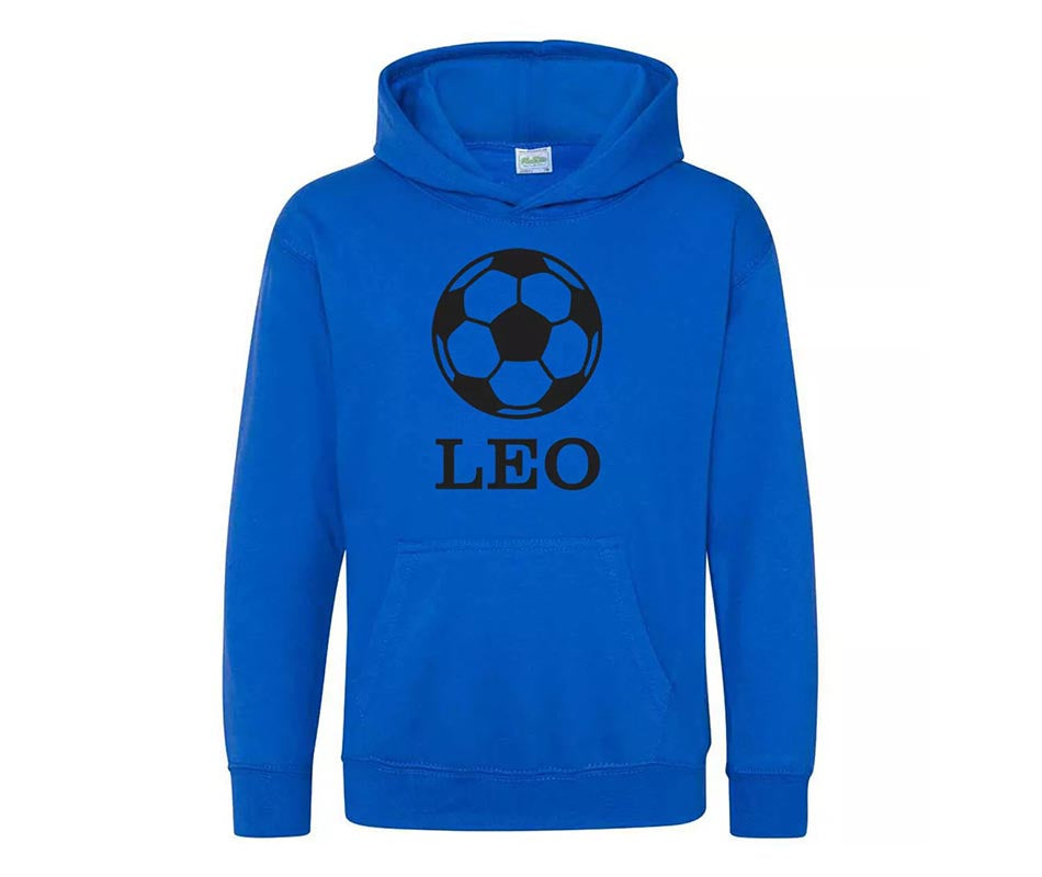 Personalised Football Kids Hoodie Custom Printed Name Unisex Hoodies Jumper