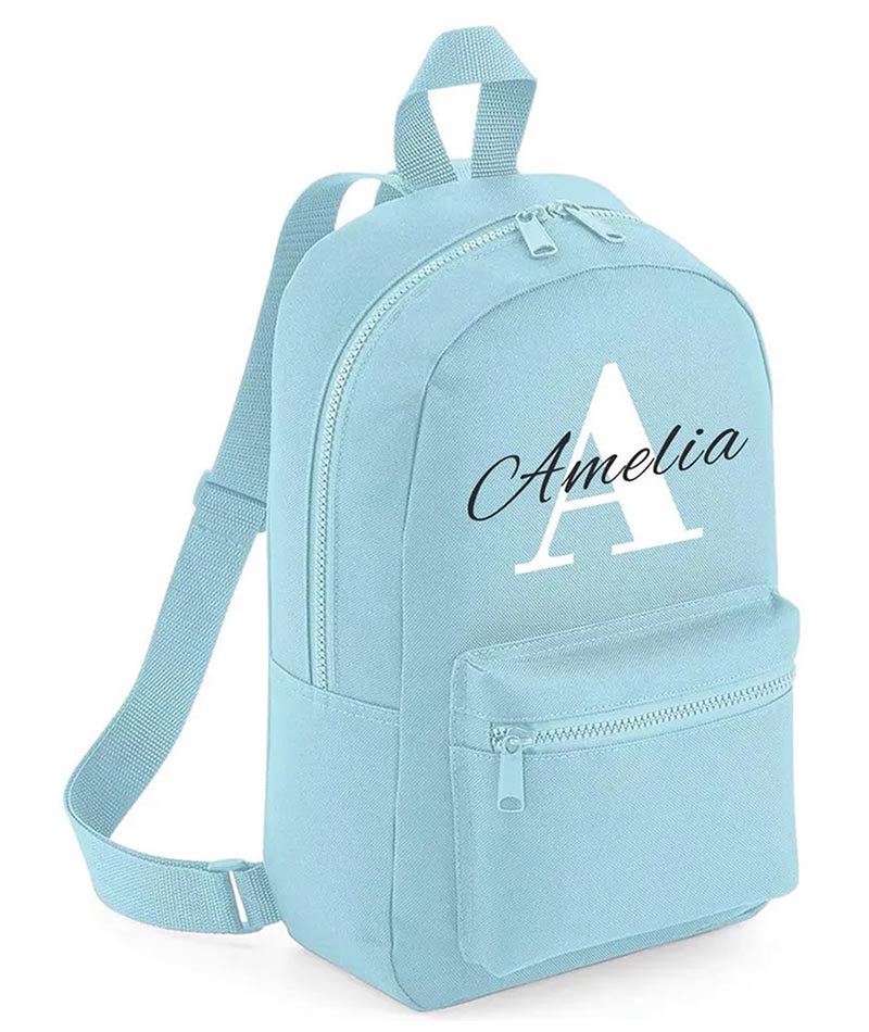 Personalised Girls Backpack Bag Mini School PE Club Nursery Any Name Rucksack