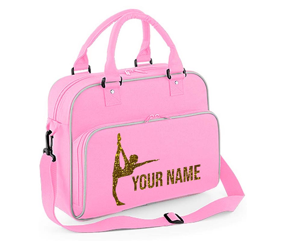 Personalised Dance Bag Girls Gymnastics Glitter Ballet Children School Case