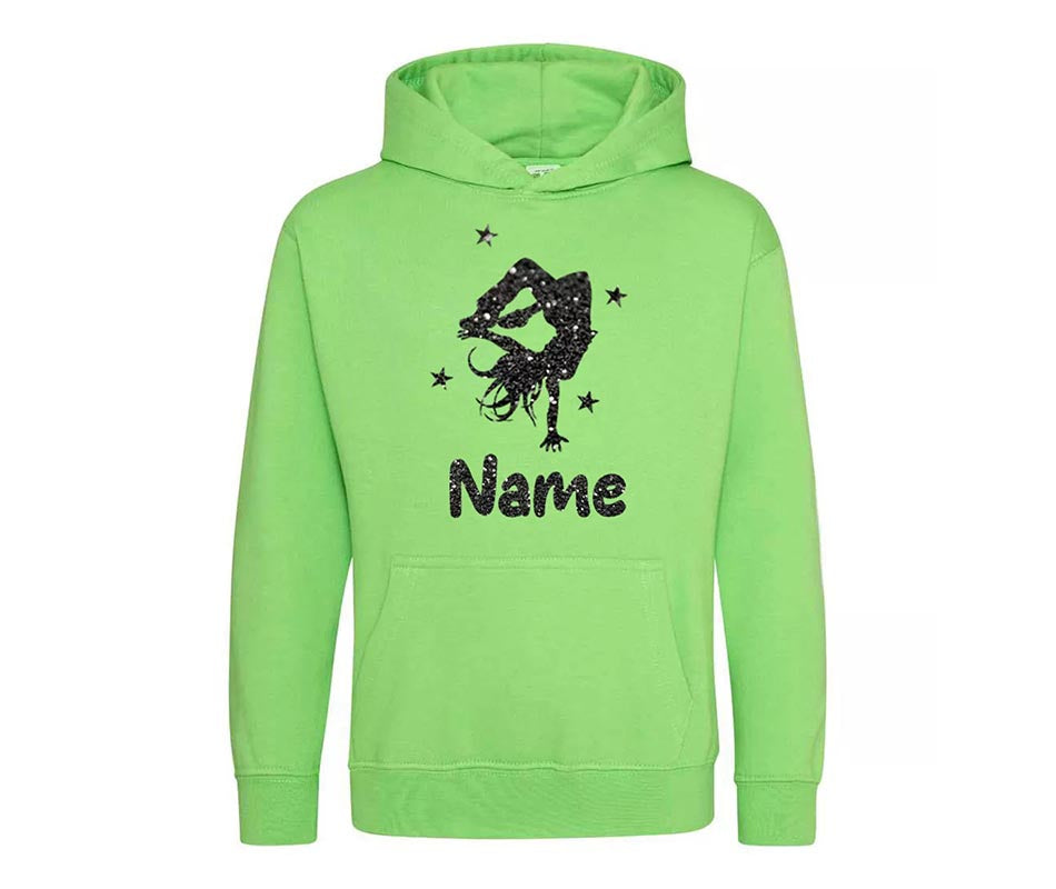 Personalised Dancing Gymnastic Street Dancer Kids Custom Printed Name Hoodie