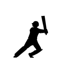 Cricket Player Sticker - Personalised With Your Name