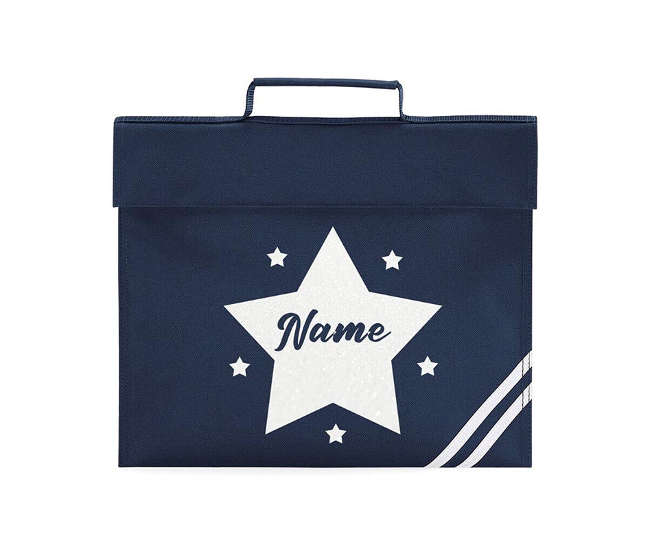 Personalised School Book Bag Childrens Star Any Name Boys Girls PE Kit Gift