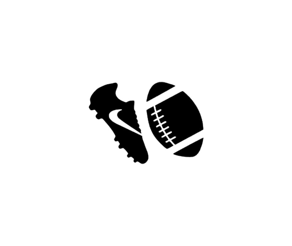 Rugby Ball & Shoes Sticker - Personalised With Your Name