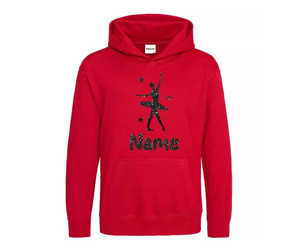 Personalised Gymnastic Girl Hoodie Ballet Dancer Custom Printed Name Hoodies