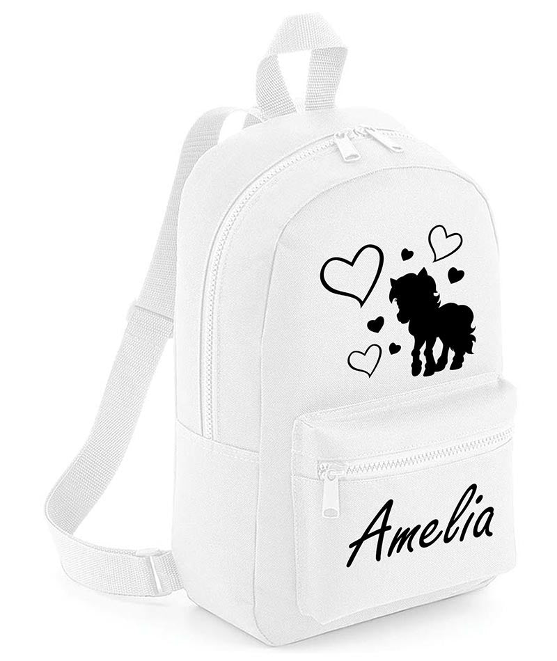 Personalised Girls Backpack Unicorn Bag Mini School PE Club Nursery Any Name Rucksack