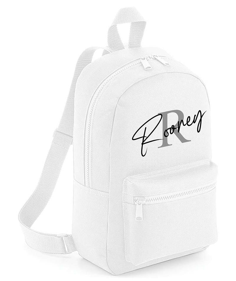 Personalised Girls Initial Any Name Backpack Bag Mini School PE Club Nursery Rucksack