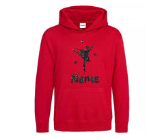 Personalised Dancing Gymnastic Girl Hoodie Custom Printed Name Hoodies Jumper